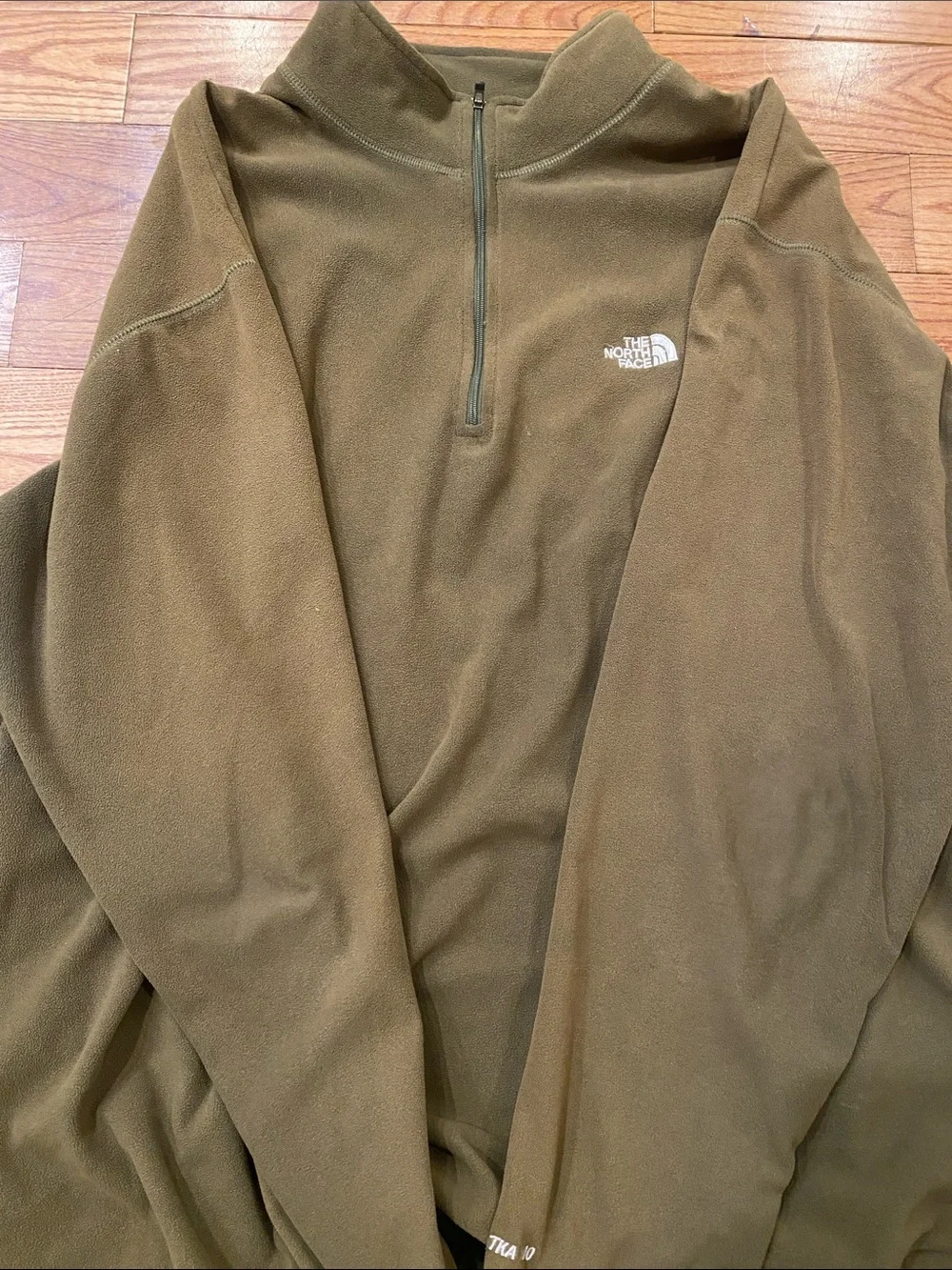The North Face Olive Green Half-Zip Fleece Pullover